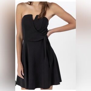 Black Halter Fit and Flare Cocktail Dress